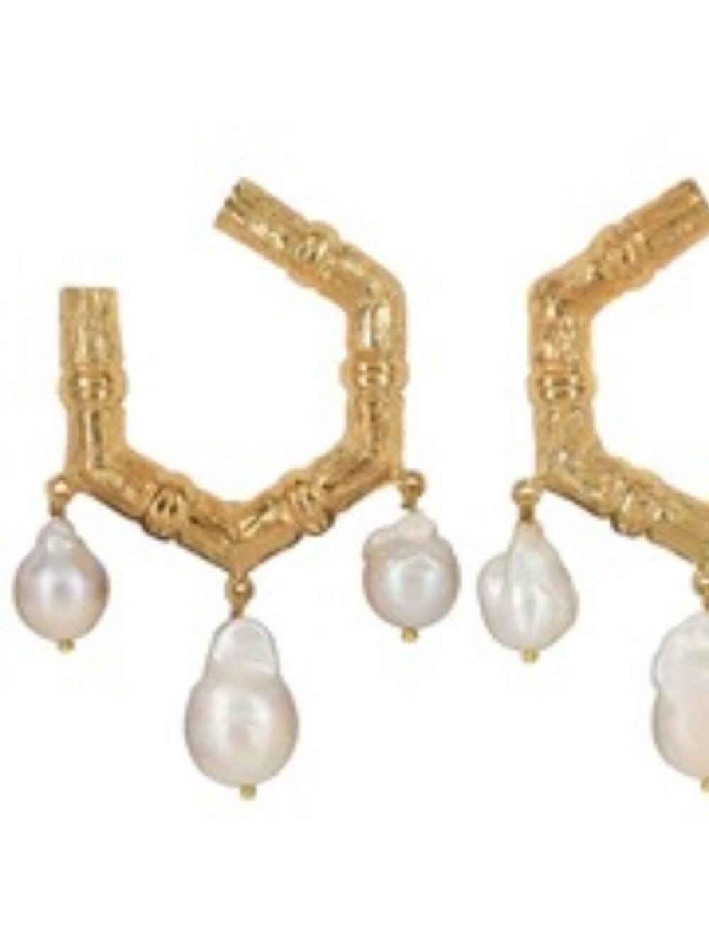 Christie Nicolaides- Lareina Earrings Gold with Pearls